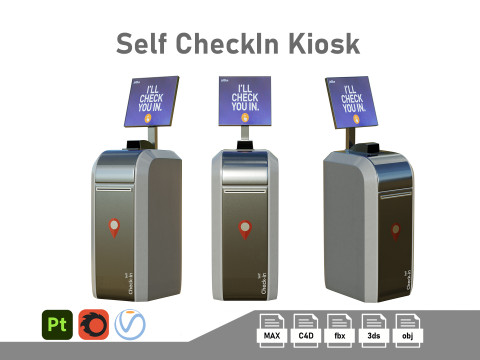 Self-checkin Kiosk Modello 3D
