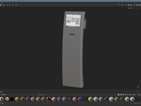 Automat biletowy Model 3D
