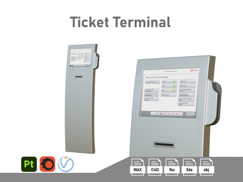 Ticket Machine Modello 3D
