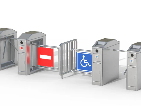 Turnstile Low-poly 3D Model