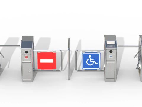 Turnstile Low-poly 3D Model