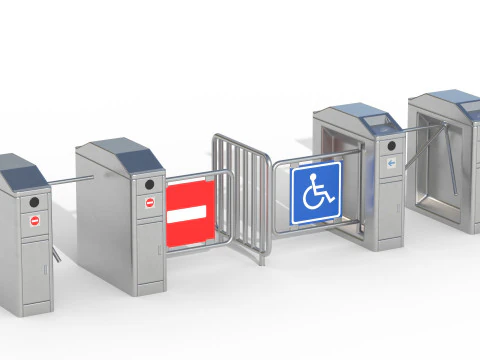 Turnstile Low-poly 3D Model