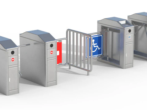 Turnstile Low-poly 3D Model
