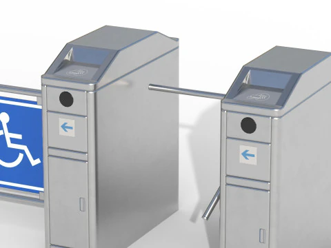 Turnstile Low-poly 3D Model