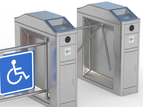 Turnstile Low-poly 3D Model