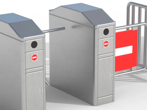 Turnstile Low-poly 3D Model