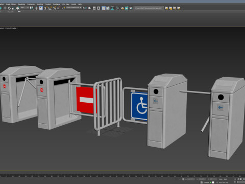 Turnstile Low-poly 3D Model