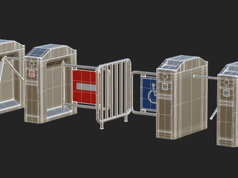 Turnstile Low-poly 3D Model