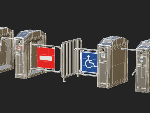 Turnstile Low-poly 3D Model