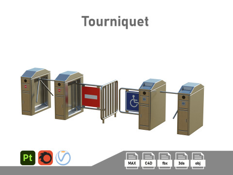 Turnstile Low-poly Modelo 3D