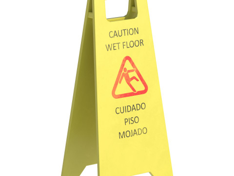 Wet Floor Sign 3D Модель