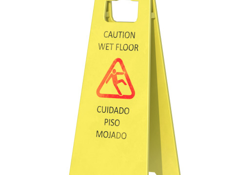 Wet Floor Sign 3D Модель