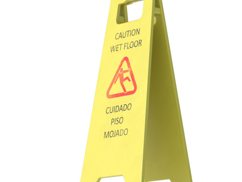 Wet Floor Sign 3D Модель