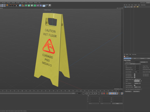 Wet Floor Sign 3D Модель