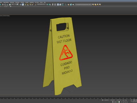 Wet Floor Sign 3D Модель