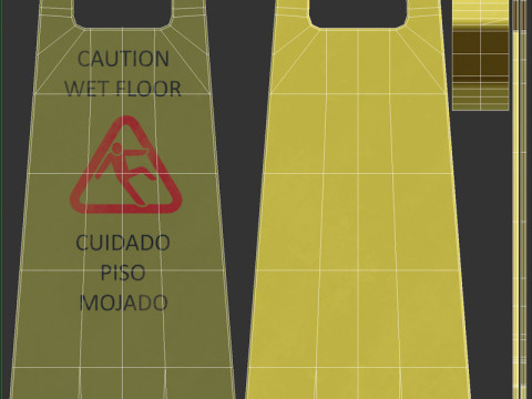 Wet Floor Sign 3D Модель
