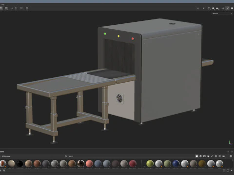 Airport X-ray Conveyer 3D Model