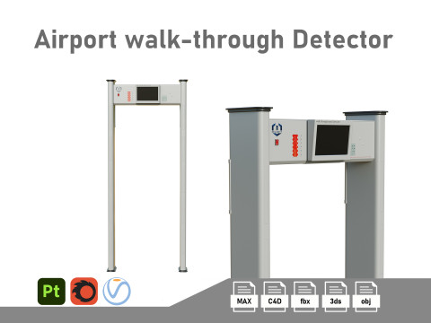 Airport X-ray door Modello 3D