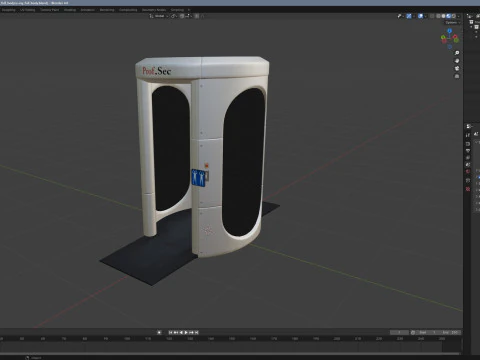 Airport X-ray Full Body 3D Model