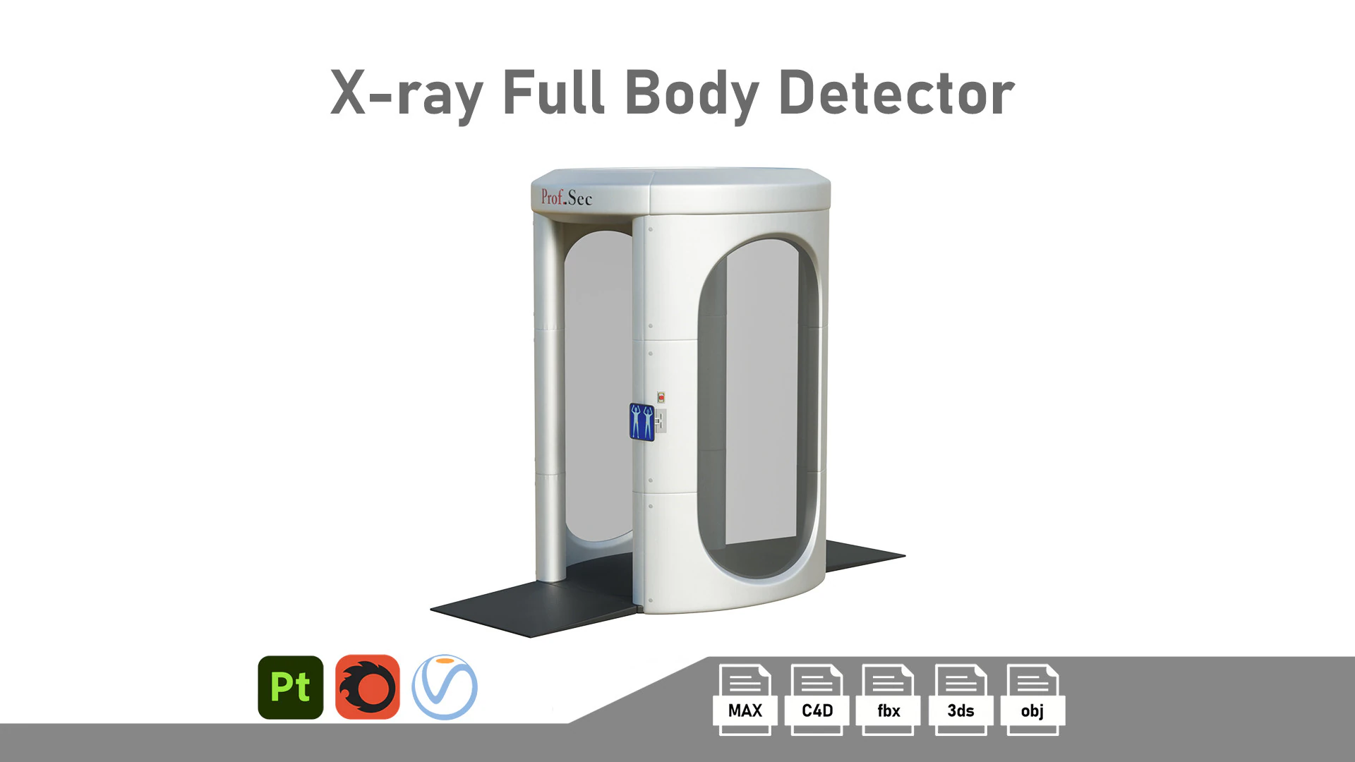 Airport X-ray Full Body 3D Model .c4d .max .obj .3ds .fbx .stl .blend 