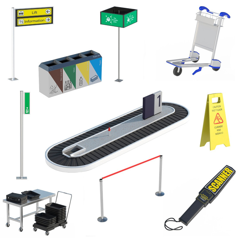 Airport Collection 2 3D Model .c4d .max .obj .3ds .fbx .stl .blend 