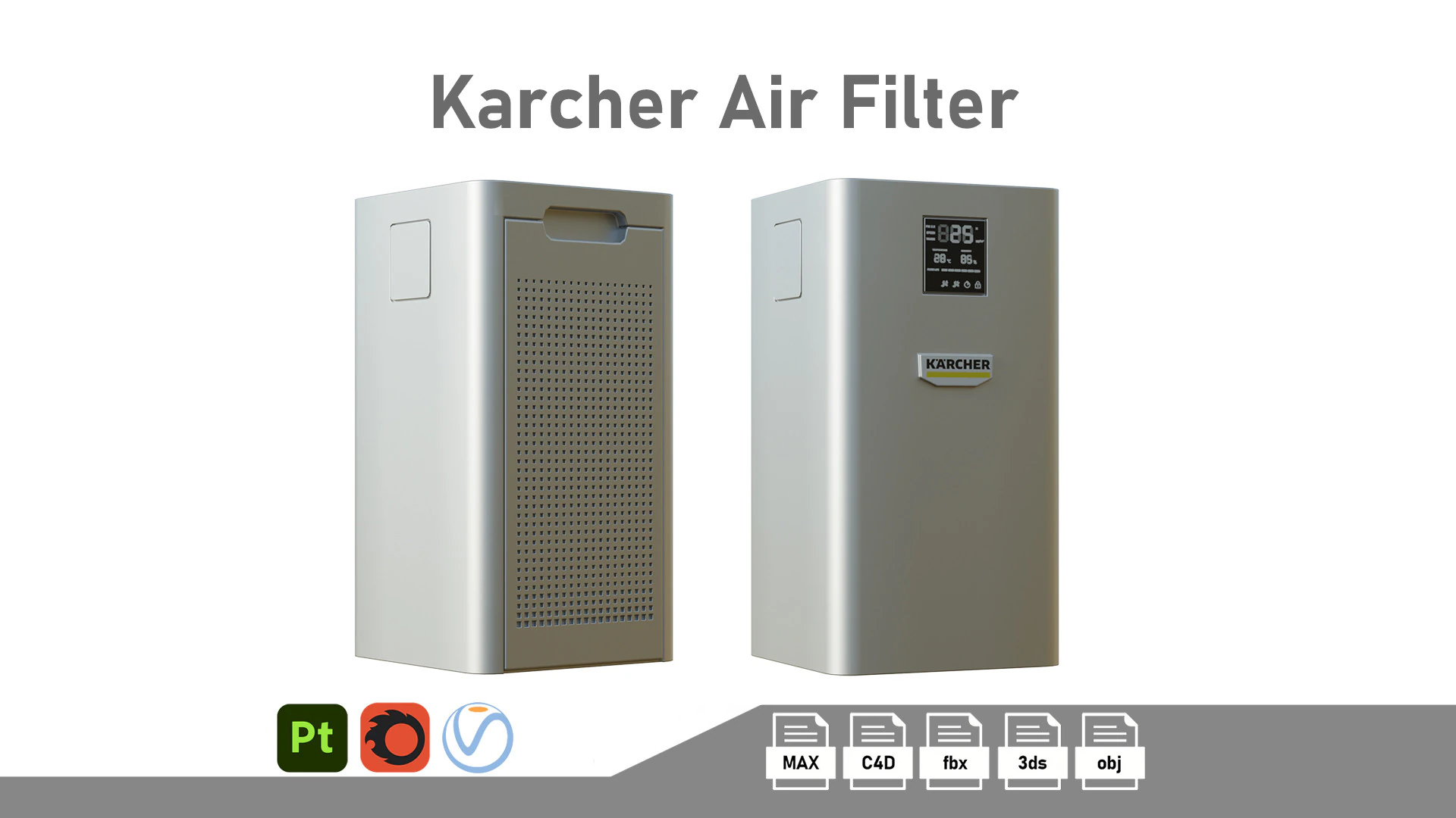 Air Filter Karcher 3D Model .c4d .max .obj .3ds .fbx .stl .blend 