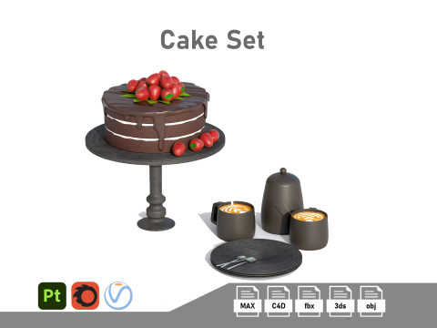 Cake PBR 3D Model