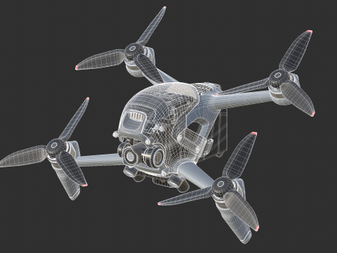 DJI FPV Drone Modelo 3D