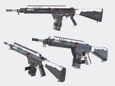 MR-15 Assault Rifle 3Dモデル
