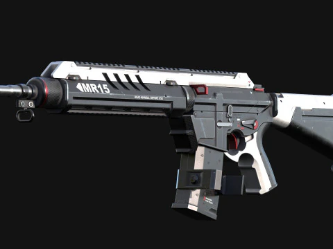 MR-15 Assault Rifle 3D Model