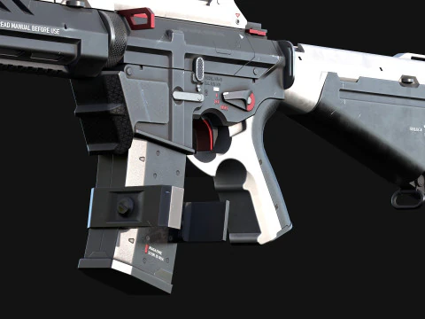 MR-15 Assault Rifle 3D Model