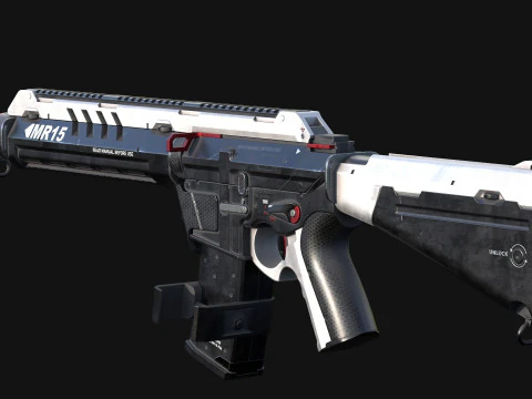 MR-15 Assault Rifle 3D Model