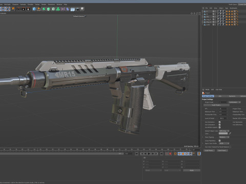 MR-15 Assault Rifle 3Dモデル