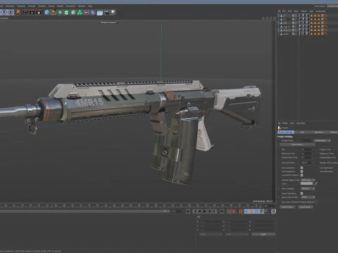 MR-15 Assault Rifle 3D Model