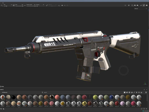 MR-15 Assault Rifle 3D Model