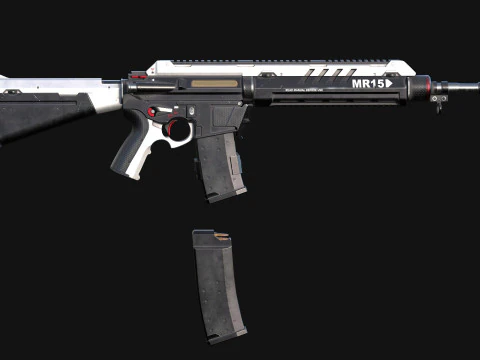 MR-15 Assault Rifle 3D Model