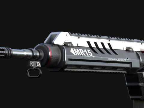 MR-15 Assault Rifle 3D Model