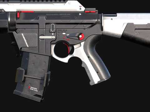MR-15 Assault Rifle 3D Model