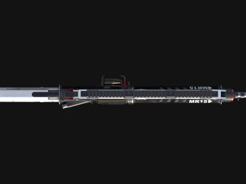 MR-15 Assault Rifle 3D Model