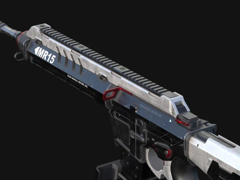 MR-15 Assault Rifle 3D Model
