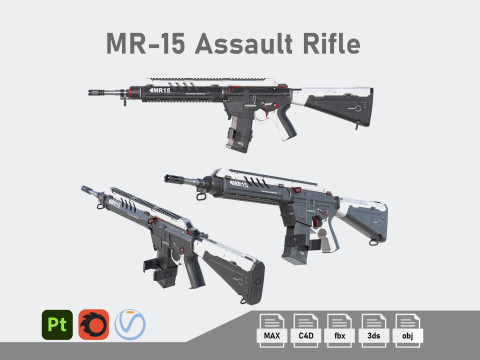 MR-15 Assault Rifle 3D Модель
