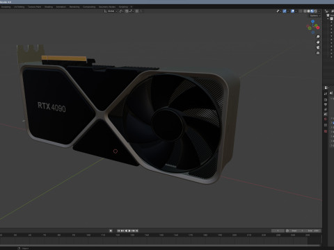 NVIDIA RTX 4090 3D Модель