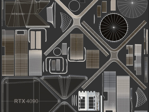 NVIDIA RTX 4090 3D Модель