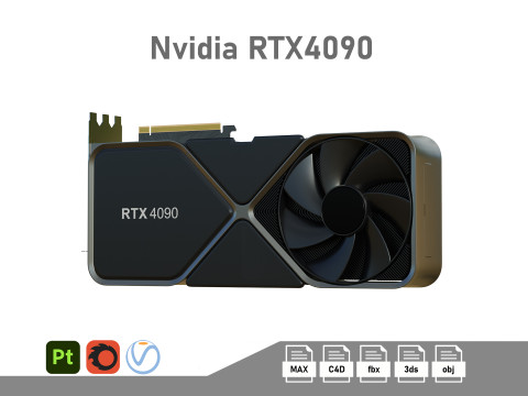 NVIDIA RTX 4090 3D-Modell