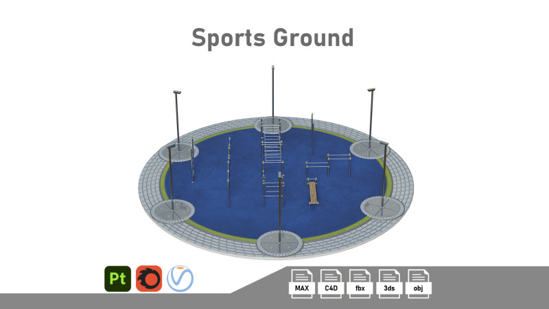Playground 3D Модель .c4d .max .obj .3ds .fbx .stl .blend 
