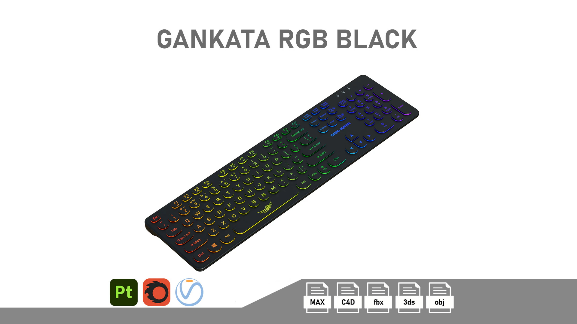 Dialog Gan-Kata KGK-16U Black 3D Model .c4d .max .obj .3ds .fbx .stl .blend 
