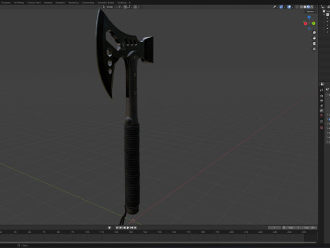 PBR Tactical Axe 3D मॉडल