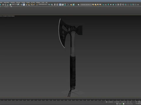 PBR 전술 도끼 3D 모델