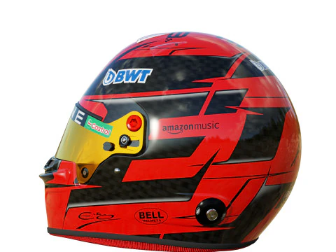 Capacete F1 Esteban Ocon 2024 Modelo 3D