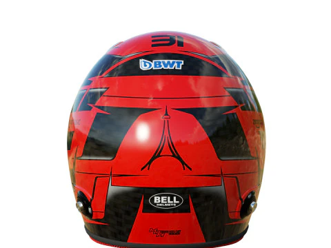 Capacete F1 Esteban Ocon 2024 Modelo 3D